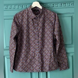 Women's Patterned Long Sleeve Button Down by Lands' End